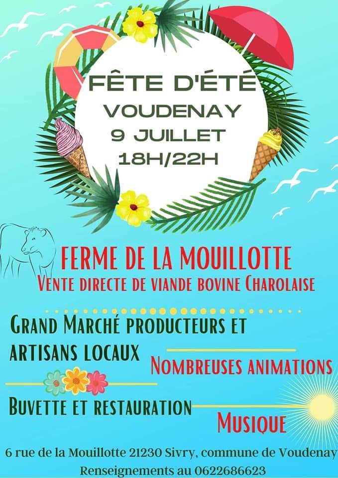fête d'été à la ferme de la Mouillotte le 9 juillet 2021 sur la commune de Voudenay